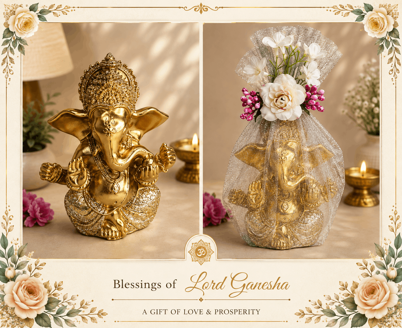 Golden Resin Ganesh Ji