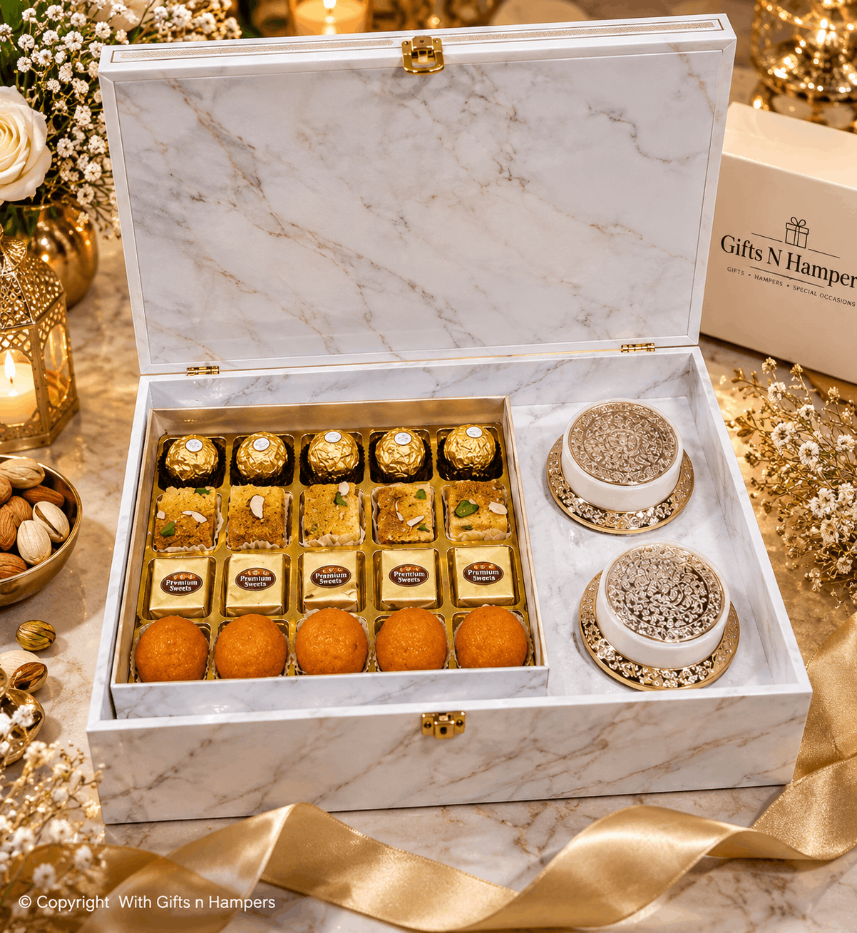 White Peacock Sweet Gift Box image 2