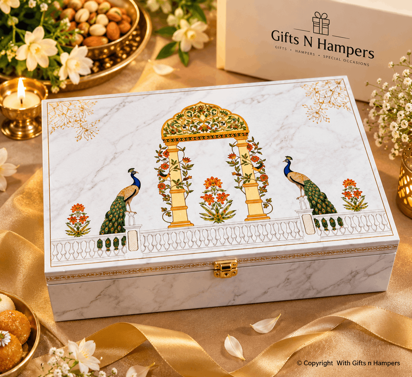 White Peacock Sweet Gift Box