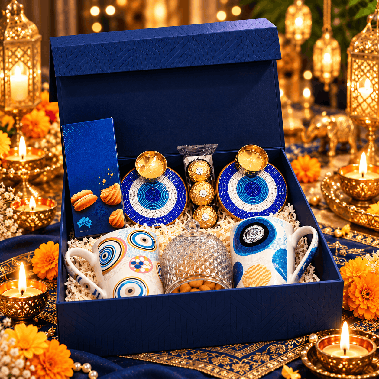Blue Diwali Luxury Gift Box image 2