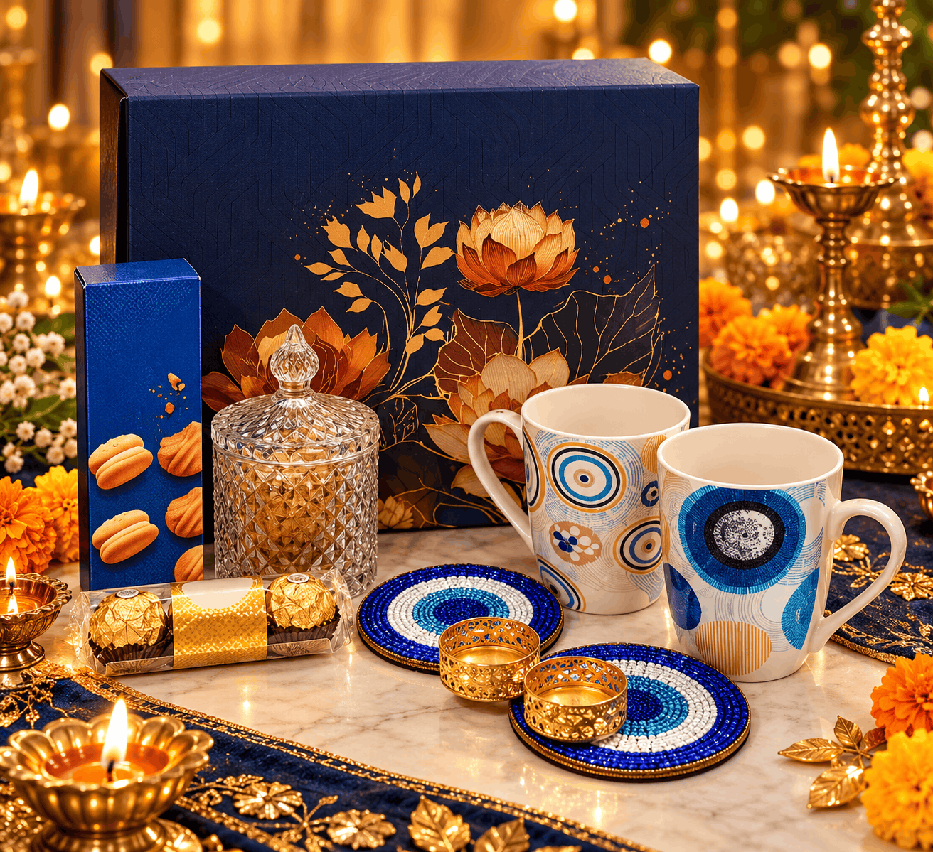 Blue Diwali Luxury Gift Box